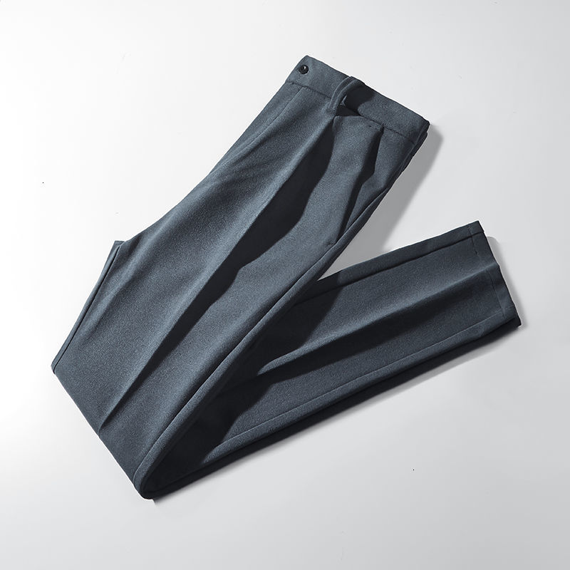 

Autumn 2021 Men's Thin New Pure Small Feet Plus Pants Dress Youth CWQE, Black velvet.