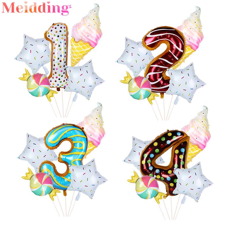 

Party Decoration Donut Theme Balloons Ice Cream Helium Globos Number Foil Balloon Baby Shower Wedding Birthday Decorations