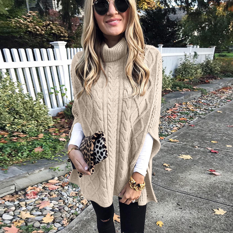 

S -5XL Fall Winter Sweaters Women Solid Turtleneck Sweater Designer Ladies Long Pullover Top Fashion Sweater Female Loose Casual W1217, White;black