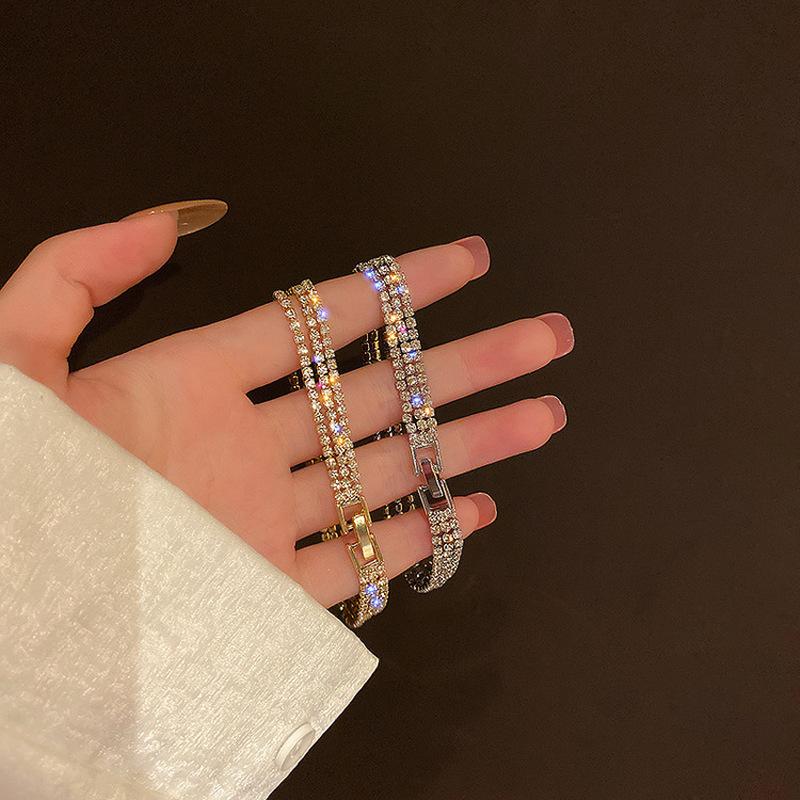 

Korean Fashion Female Temperament Multi-layer Full Rhinestones Bracelet Exquisite Simple Women's Jewelry Accessories