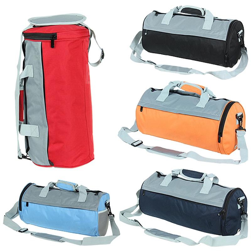 

Nylon Single Shoulder Columnar Shaped Bag Handbag with Zipper for Sports, Red color