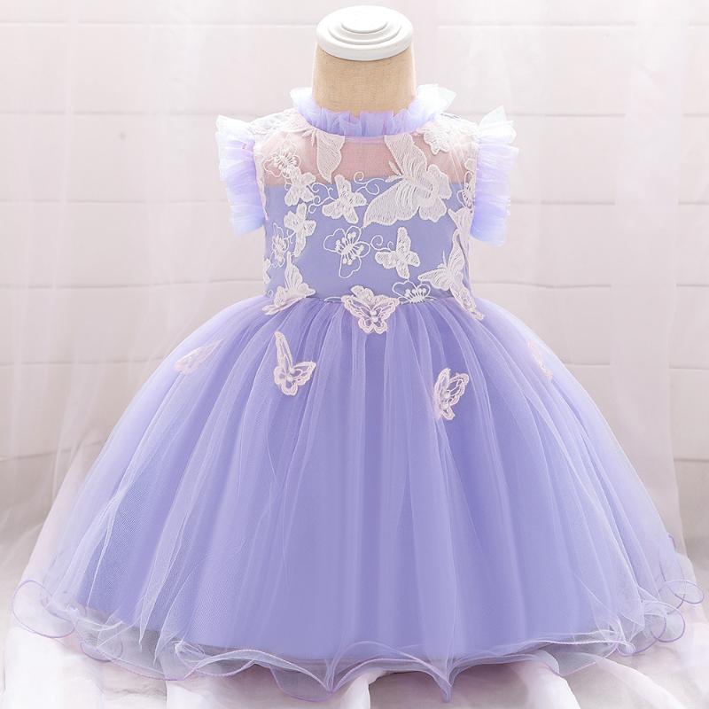 

2020 Summer Newborn Baby Girls Dress Christening Clothes 1st Birthday Party Dress Princess Children Clothing Vestidos 6 9 Months, Pink