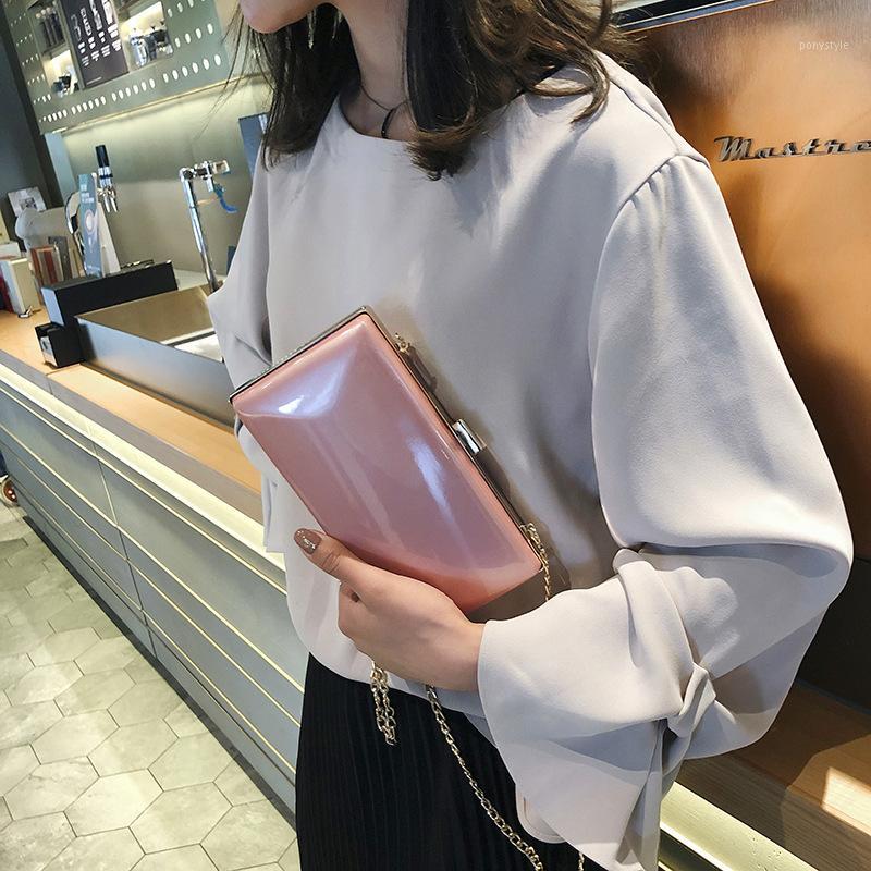 

2020 new shoulder bag women's shiny small square bag dinner casual fashion luxury messenger ladies1, Black