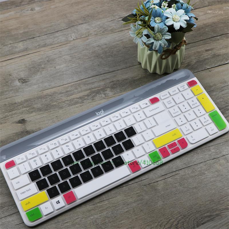 

For 470 K580 Slim Wireless Keyboard Silicone Dustproof Wireless Desktop keyboard Cover Skin Protector K580 4701