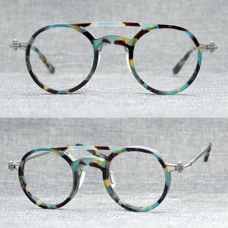 

Belight Optical Pilot Shape Women Men Titanium Acetate Prescription Vintage Retro Eyeglasses Spectacle Frame Eyewear SC036
