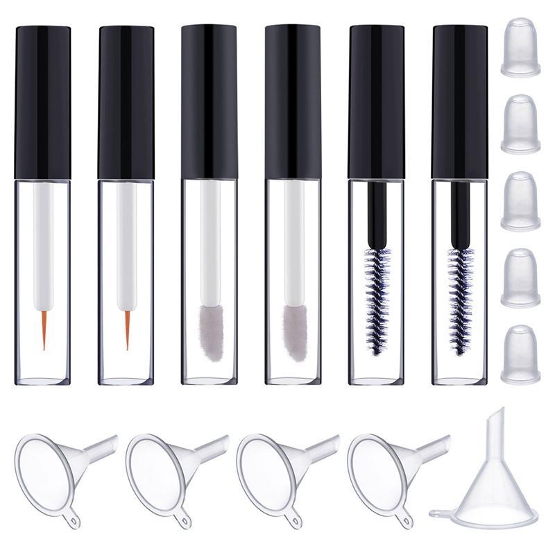 

Empty Mascara Tube Eyeliner Bottle Lip Gloss Tubes Vials Containers With Wands Brushes And Rubber Inserts Funnels For Casto1
