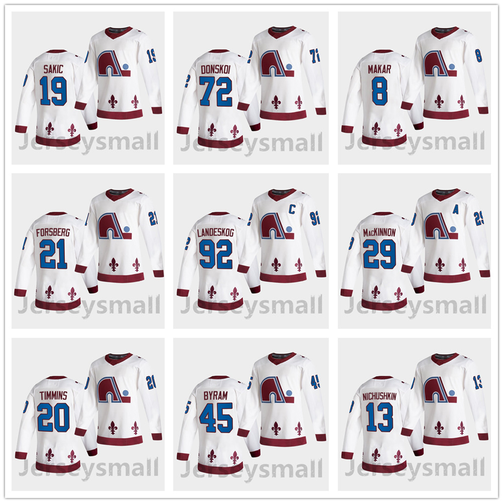 

Gabriel Landesko Colorado Avalanche 2021 Reverse Retro Jersey Ian Cole Justin Barron Johnson Burakovsky Sakic Cale Makar Nathan Mackinnon, Black