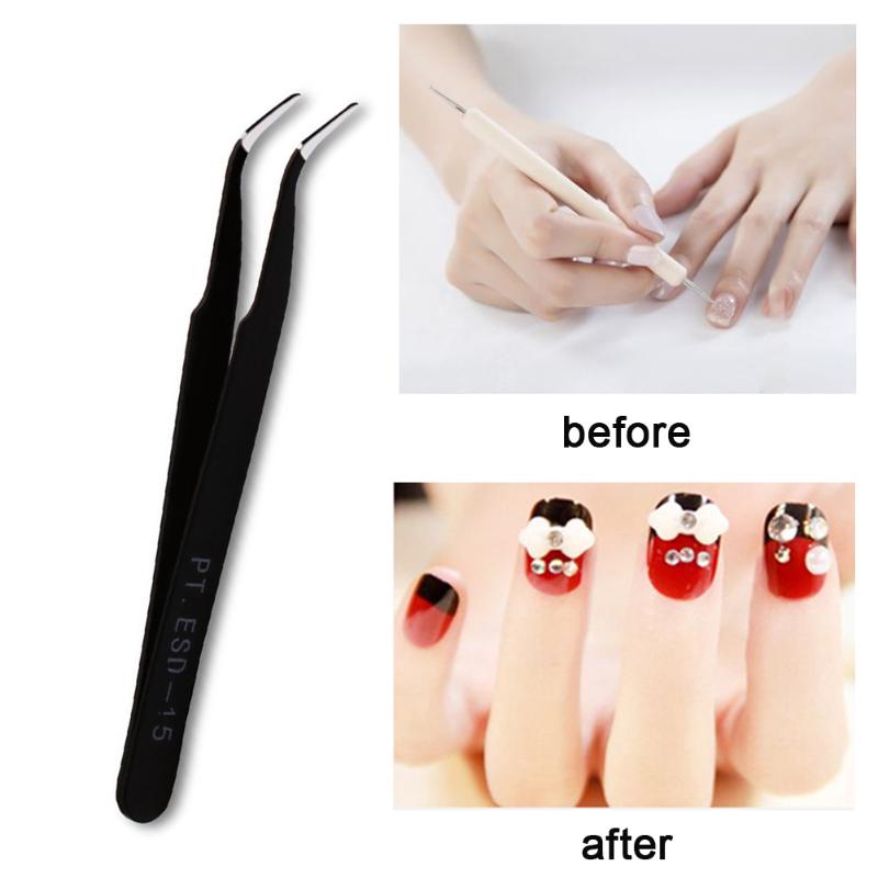 

Charms Manicure DIY Design 3D Decoration Picker Colorful Eye Makeup Pick Up Tweezer Dotting Pen Nail Rhinestones Set Art