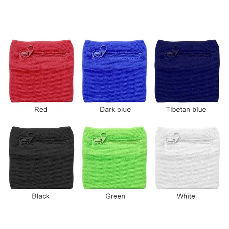 

1pcs Cotton Running Fitness Phone Wrist Bag Key Pouch Wallet Jogging Outdoor Cycling Gym Sports Zipper Wristband Soft Elastic, Green