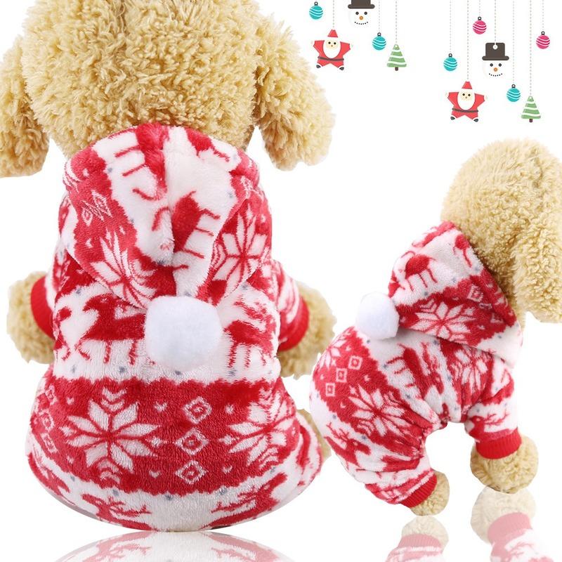 

Fashion Dog Clothes Cotton Dogs Small Clothing Pet Outfits Elk Autumn Christmas Coat Chihuahua Thicker Red Boy Ropa Para Perro