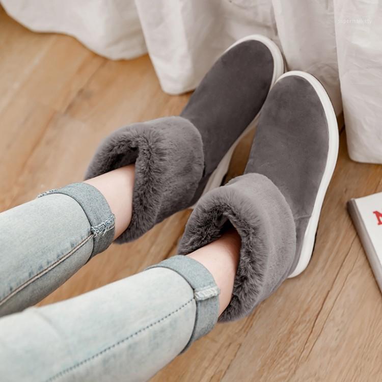 

Big Size Inner Heightening Hair Snow Shoes Thick Bottom, Baitao Muffin Bottom and Thicker Sleeve Boots1, Black