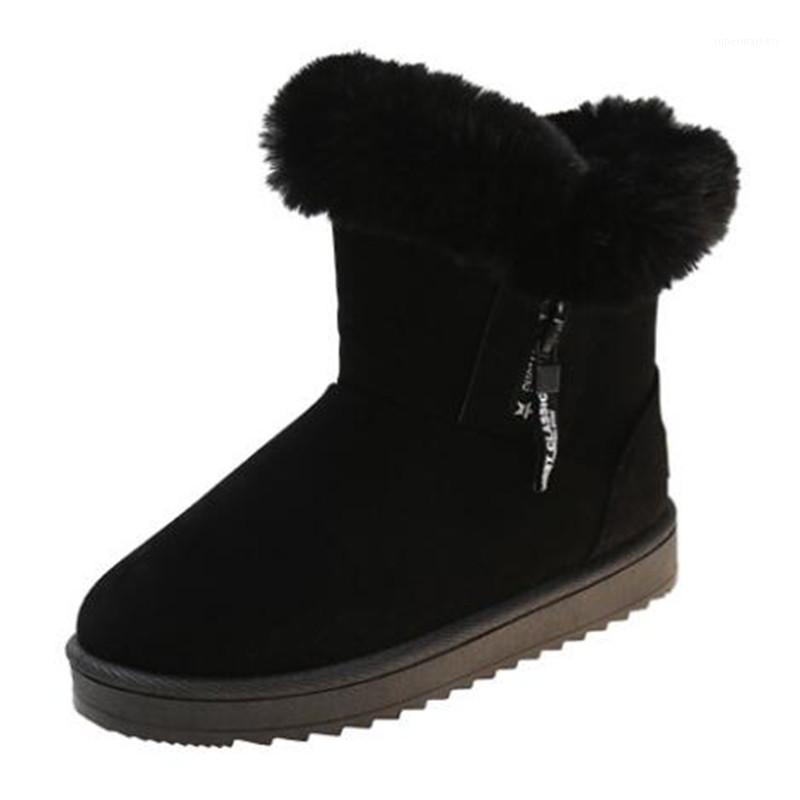 

Women's snow boots 2021 new winter furry womens boots plus velvet thick-soled warm women riding fashion casual women shoes1, 01