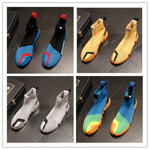 Chaussures de course 2022 Chaussettes de concepteur Chaussures Chaussures Fashion Hommes Sneaker Vitesse Entraîneur Noir Green Glitter Annuateurs