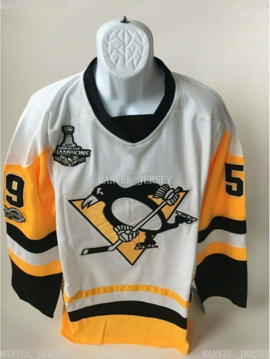 

Cheap Custom Jake Guentzel #59 100th 2017 Pittsburgh Penguins Hockey Jersey Stitch any name number MENS hockey jersey, Black