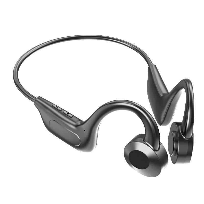 

VG02 bone conduction earphones bluetooth 5.0 Wireless Sweatproof headphone lightweight Sports Ear Hook headset, Black