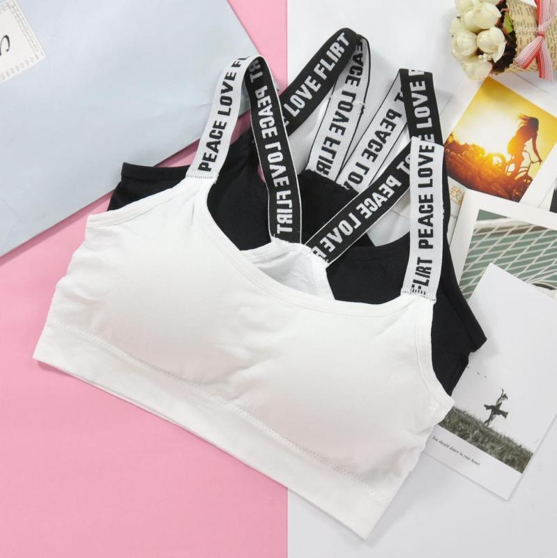

Women Sports Bra Fitness Top Letter Yoga Bra Underwear For Cup A-D Black White Running Gym Fitness Crop Top Woman Sportswear1