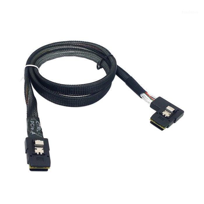 

Ultra Slim Flat Left Angled 90 Degree Mini SAS 36pin SFF-8087 to 8087 Data Raid Cable 50cm 0.5m1