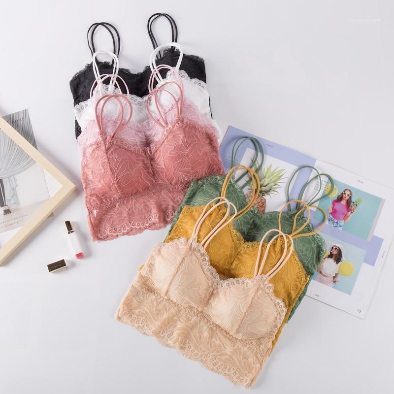 

Women Sexy Lingerie Corset Lace Floral Bralette Padded Bra Camis Underwear Wire Free Sheer Lace Bra Crop Tops BrassiereF1