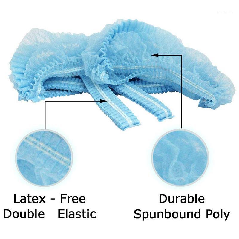 

Hot kf-100 PCS-21 Inch- Disposable Hairnets Cap Hair Nets Hair Covers Head Caps Cover Net Bonnets for Service,Kitchen,1