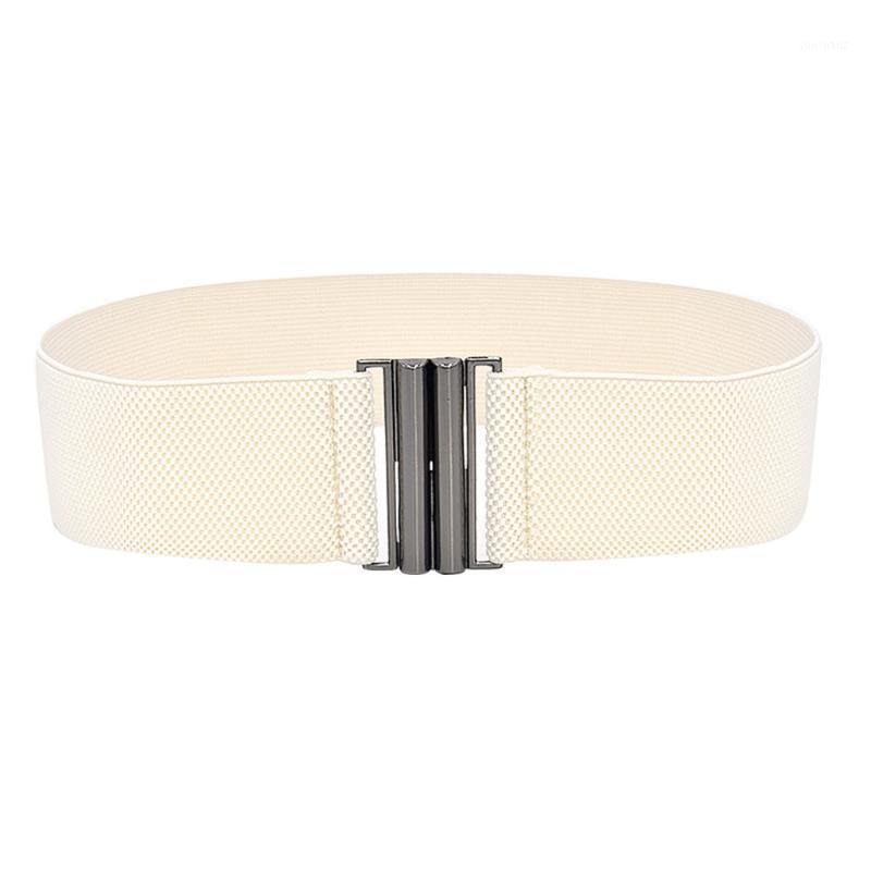 

Fashion Matching Dress Ladies Lady Wide Belts Women Wide Elastic Belt Buckle Waist Dress Stretch Belt Decoration1, Red
