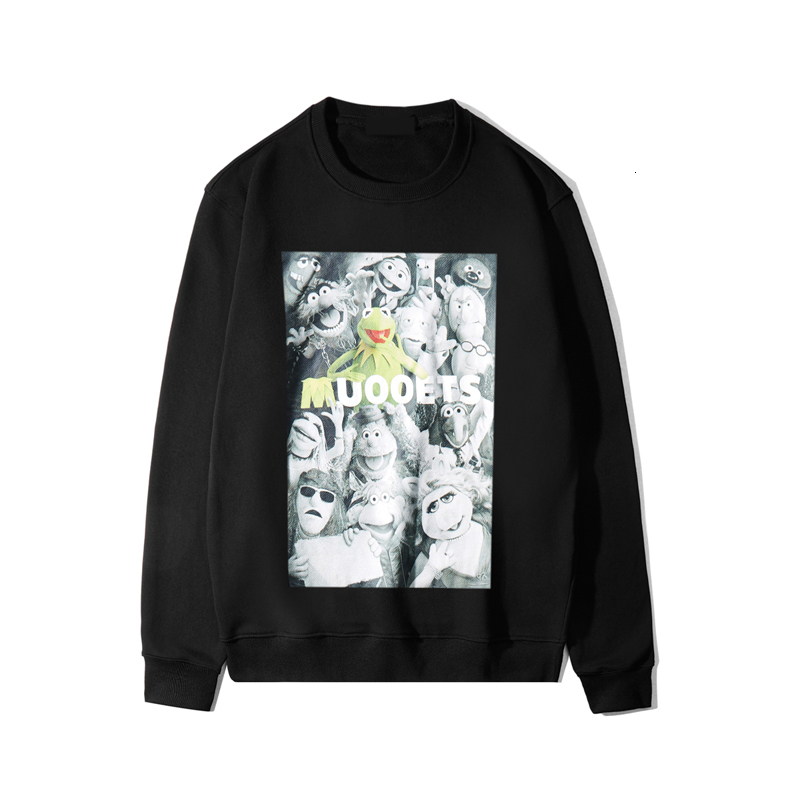 

2021 New Fashion Brand Men Hoodie Autumn Male Cartoon Puppet Printingsweatshirts Men's Hip Hop Pullover Hoodies 6bko, White