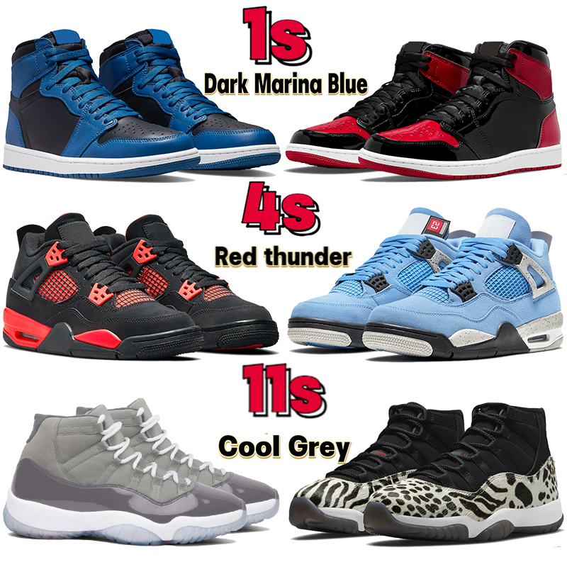 

2022 Top Basketball shoes 1 1s Dark Marina Blue patent bred Mocha 4 4s red thunder tour yellow 11 11s cool grey animal instinct black cat men women designer sneakers, 48 bubble wrap packaging