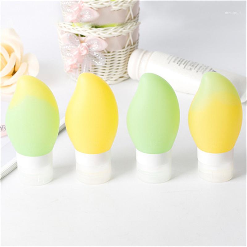 

Travel Portable Silicone Bottles Creative Mango Shape Mini Packing Press Bottle For Lotion Shampoo Make Up Tools1