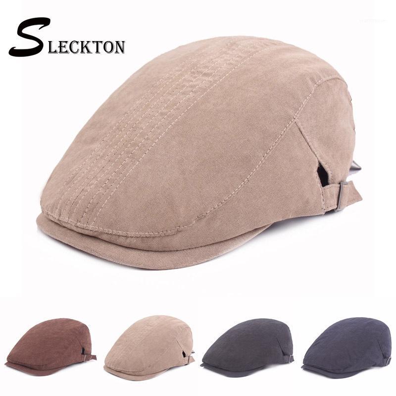 

SLECKTON Cotton Hat Peaked Caps Berets Newsboy Cap Flat Cap Travel Visor Peaky Blinders Baker Boy Winter Hats for Women1, Black
