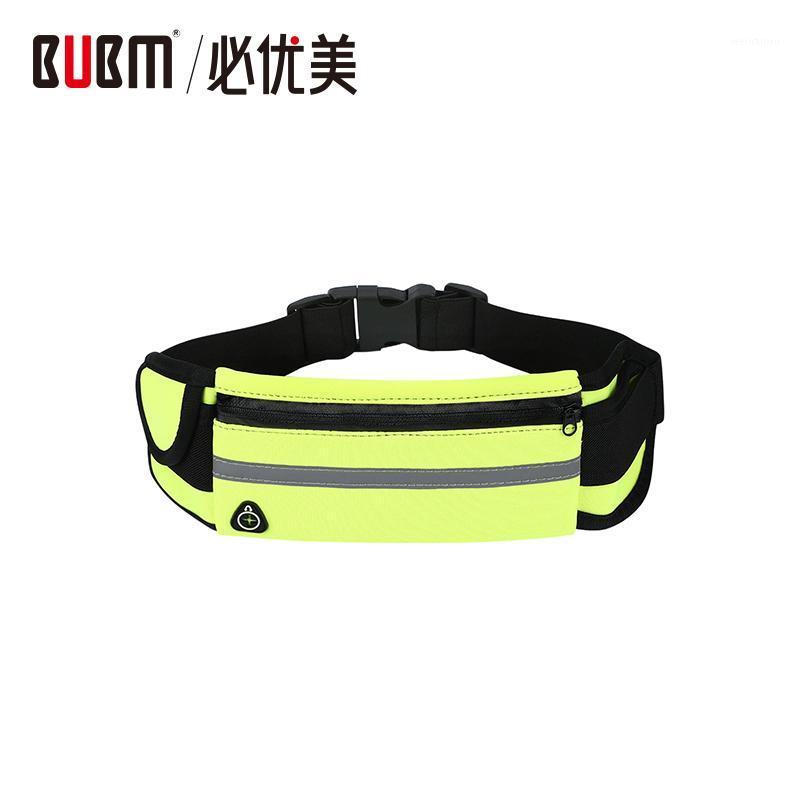 

BUBM waterproof waistline waist bag waistpacks phone bag key storage money organizer with reflective1, Black