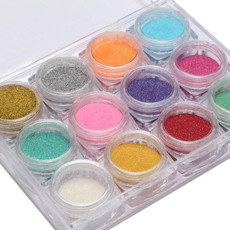

Laser Mixed Nail Glitter Powder Sequins Shinning Colorful Nail Flakes 3d DIY Charm Dust For Art Decorations