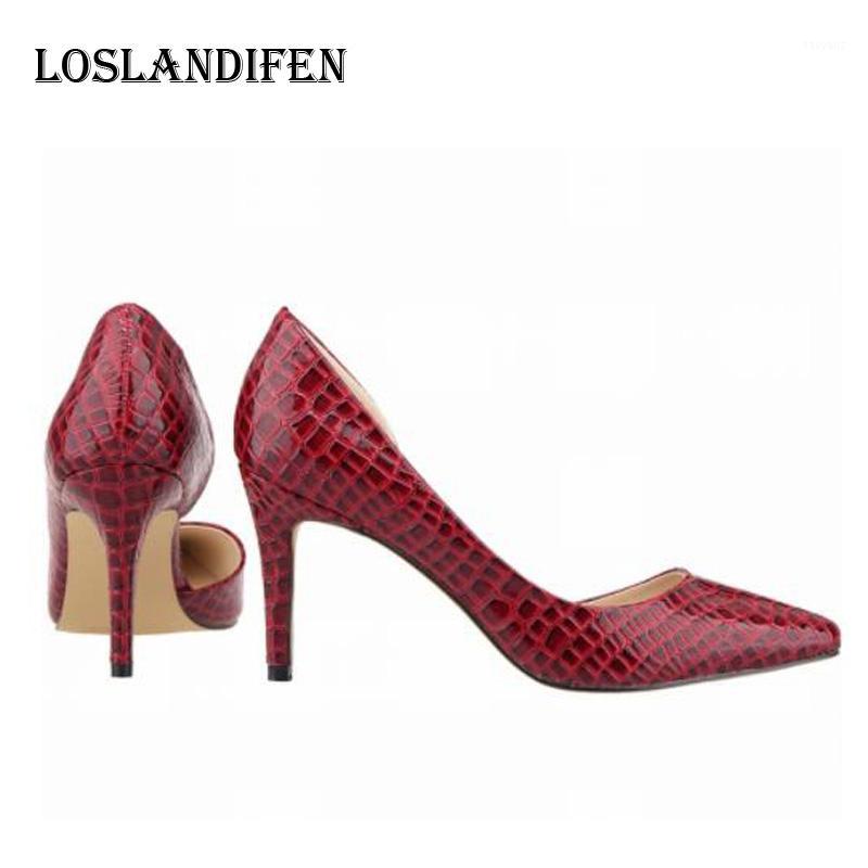 

Loslandifen Big Size 35-42 Women Sexy Pointed Toe Snake Pattern Office Pumps Ladies Spring Autumn Style Daily Pumps Shoes1