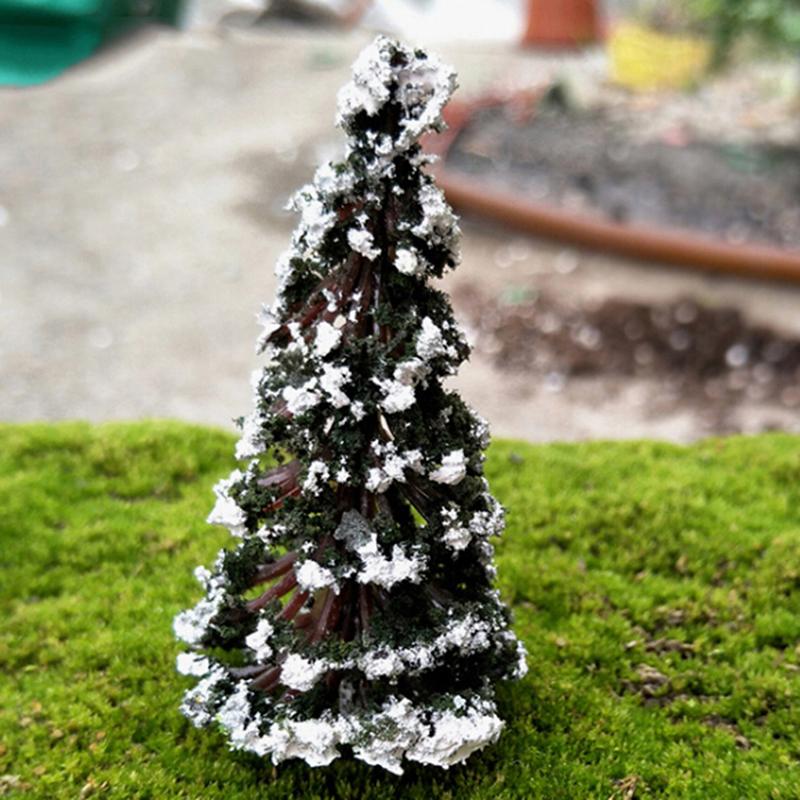 

Resin Christmas Trees Figures Miniature/Fairy Garden Figurine Dolls House Micro Landscape Accessories