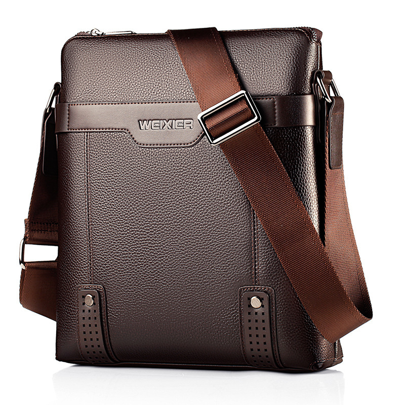 

2020 Bags Men Bussiness Shoulder Portable Hand Job Male Office Bag Messenger Leather Purse of Plutonium Wallet 34pl, Brown
