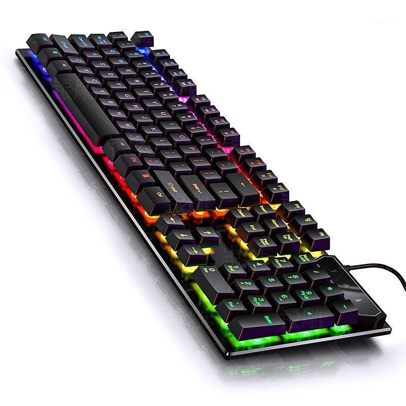 

V4 manipulator feel gaming keyboard wired backlit usb keyboard computer accessories gaming1