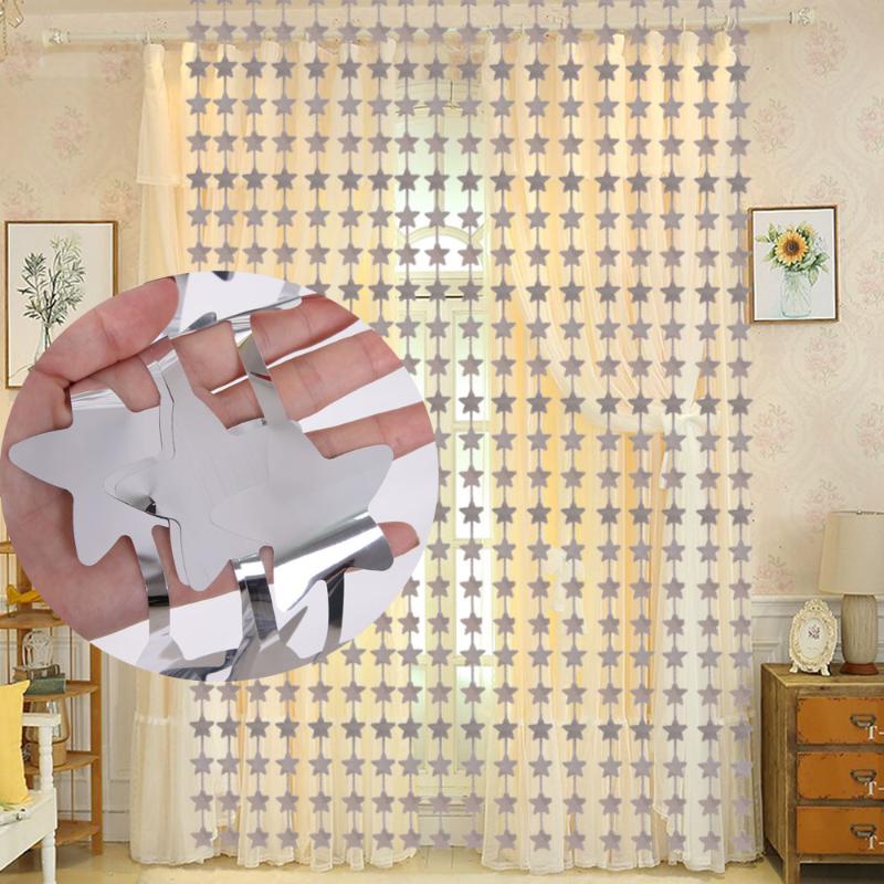 

2m*1m Gold Silver Star Tinsel Fringe Party Door Window Wall Rain Curtain Decoration Photo Booth Backdrop Ornament