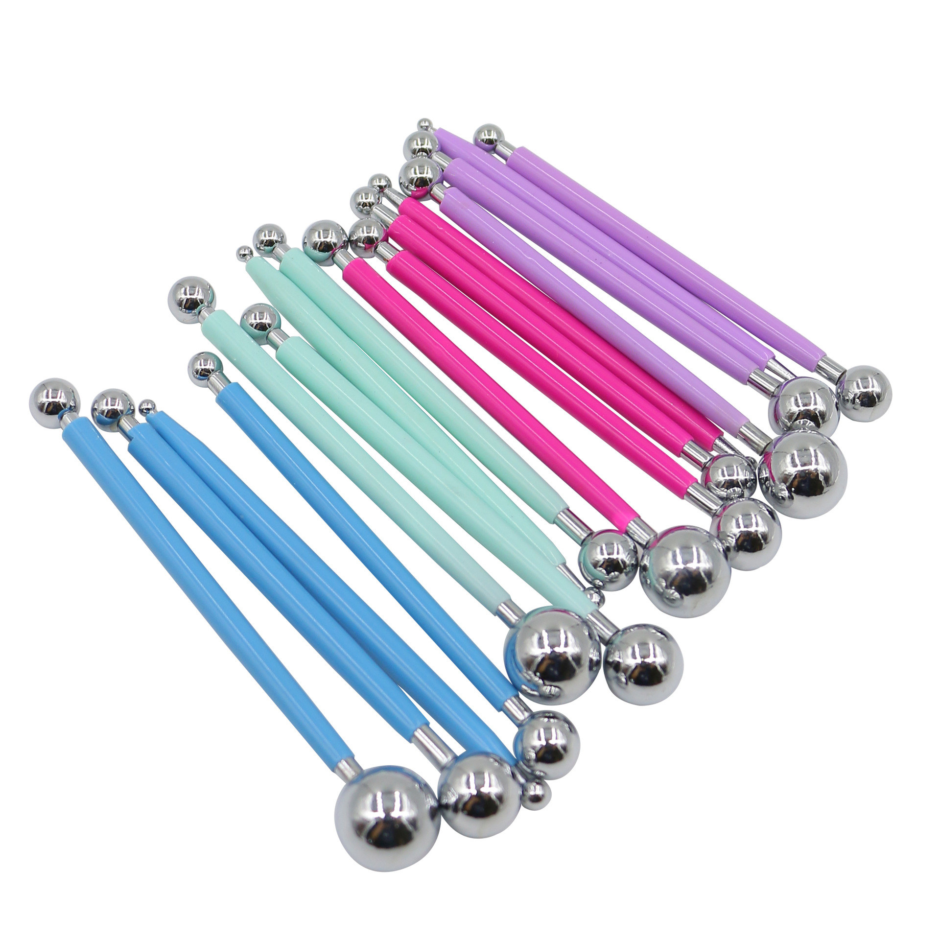 

Stainless Steel Cake Flower Ball Modelling Pastry Fondant Decorating Sugarcraft Mould Decor Model DIY Tool 8 Sizes