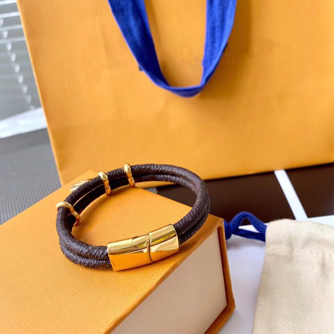 

Leather Bracelet Men Women Charm Bangle Gold Dress Jewelry Sublimation Blanks Stainless Steel Jewellery Womens Mens Fashion Leather Bracelets Bangles Designer