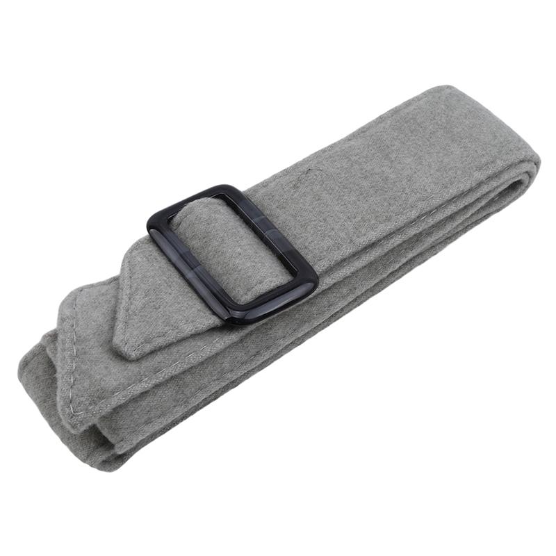 

Women Girls Woolen Waist Belt Belt Solid Color Wide Waist Band For New Overcoat Accessories Five Colors, Gray