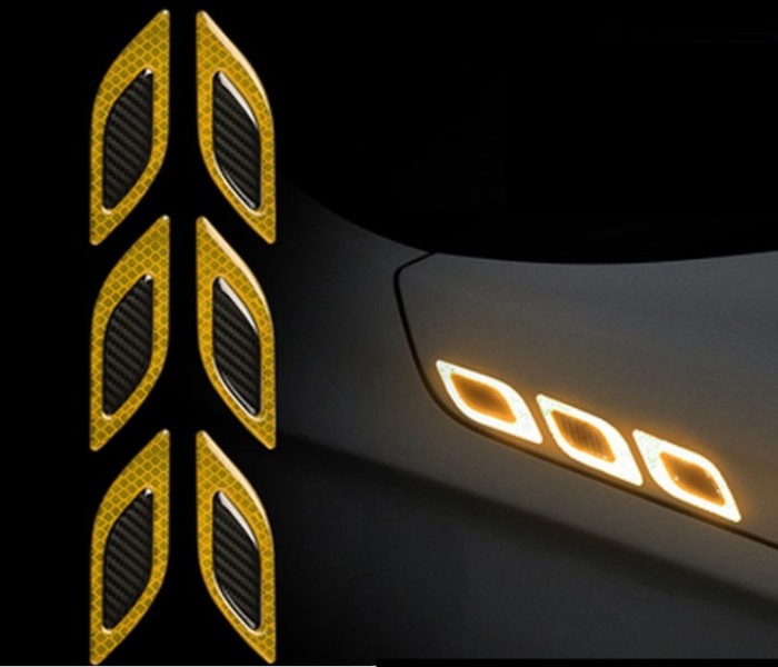

Car Reflective Stickers Safety Warning Reflective Strips Secure Reflector Sticker Cars Styling Decoration Anti-Scratch For Engine Cover, 5color