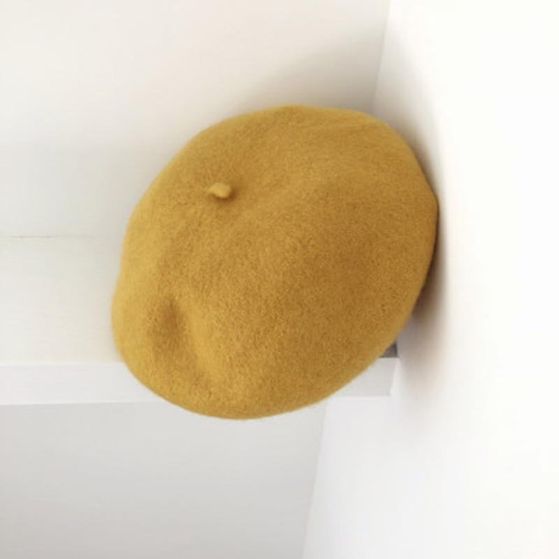 

Women Female Casual Beanie Vintage Artist Girl Gifts Walking Baret Cute Birthday Autumn Winter Chic Elastic Festival Hat Solid, Yellow