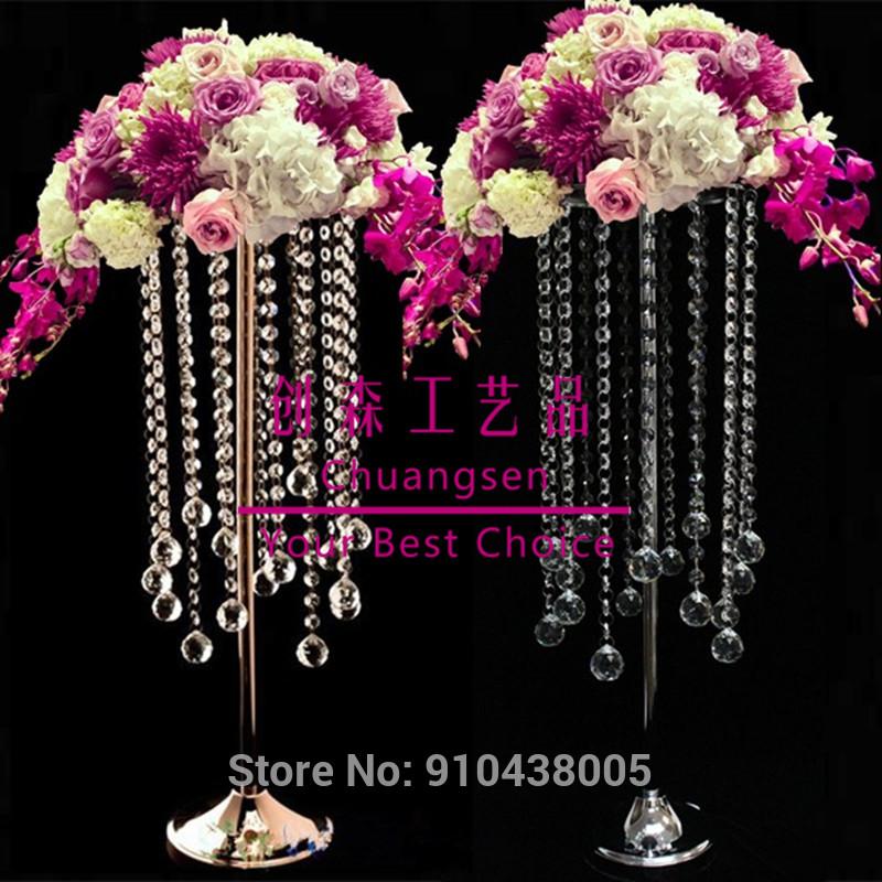 

Party Favor Dinner Decor Centerpiece,Elegant New Design Acrylic Crystal Beautiful Flower Stand Wedding Table Decoration