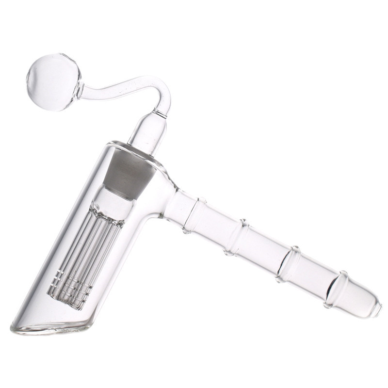 

cheapest Glass Hammer Bongs 6 Arm filter pipe Portable Smoking bubbler water pipe Glass honeycomb Bongs 18.8mm glass oil burner pipe