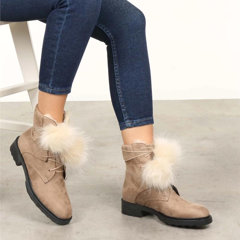 

Shirley Beige Furry Postal Boat