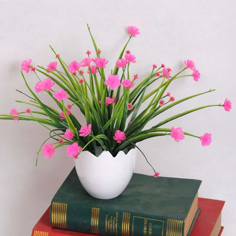 

1pc New 7 Heads Small Rose Branch Silk Artificial Flowers Fake Fleur Camellia for Home Decoration Silk Plastic Flowes, Purple