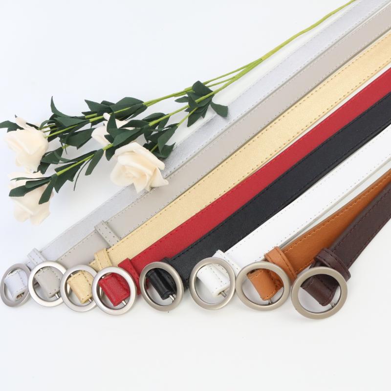 

Women Belt Classic Fashion Solid Leather Waistband Wide Belt Strap Belts Smooth Buckle Imitation Leather Casual PU, White