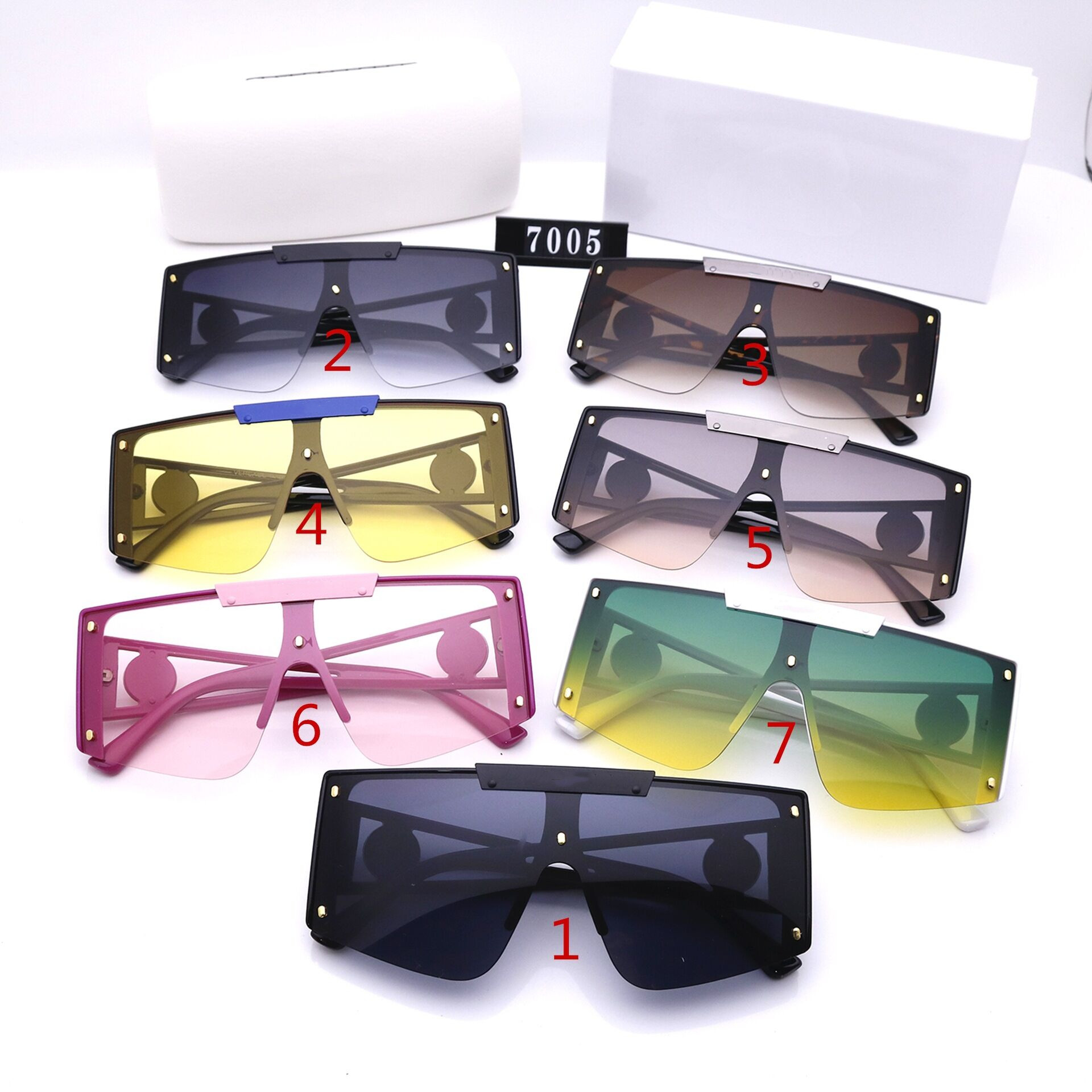 

5188 design sunglasses For women Popular Fashion sunglasses UV protection big connection lens Frameless Top Quality Come With Package