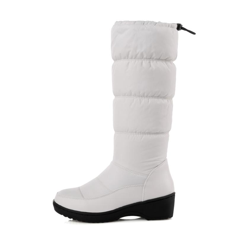 

New Mid-Calf chunky boots for women Plus size 44 winter shoes 2021 fashion Platform booties white black blue winter boots women