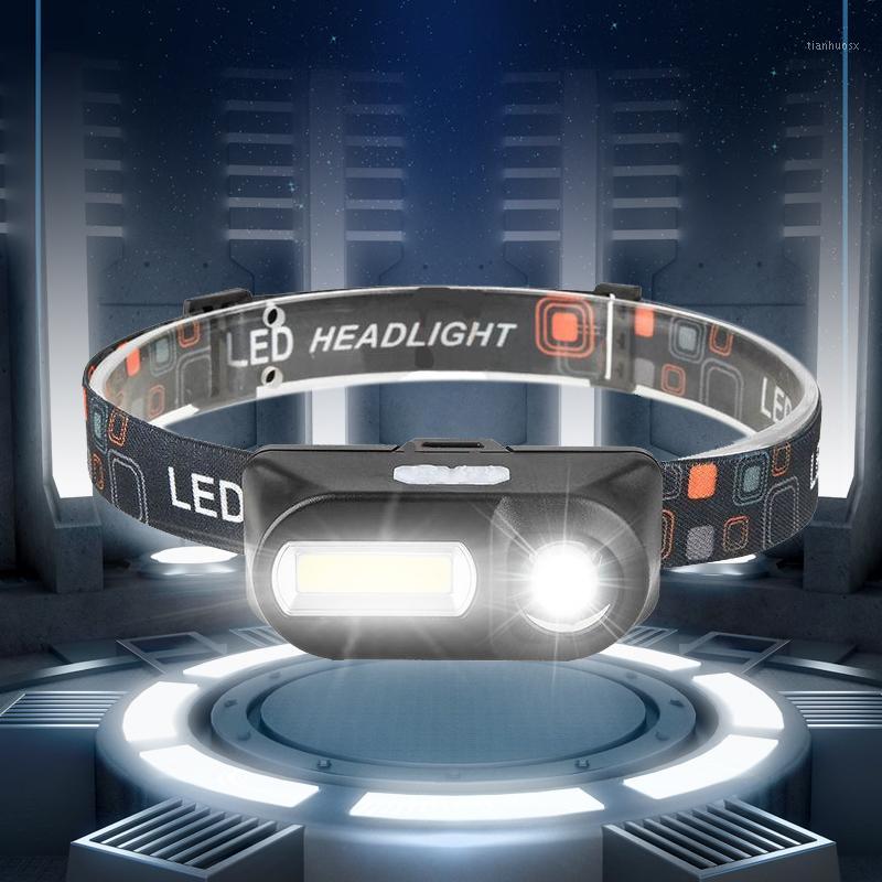 

Outdoor camping Portable mini XPE+COB LED Headlamp USB charging Fishing headlights1