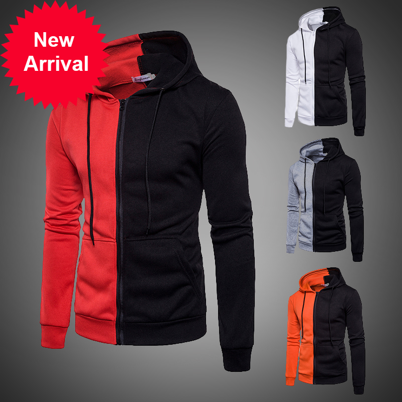 

Man's hooded bomber jacket 2020 sport sweater with casual hoodies sweatshirt, Red el002