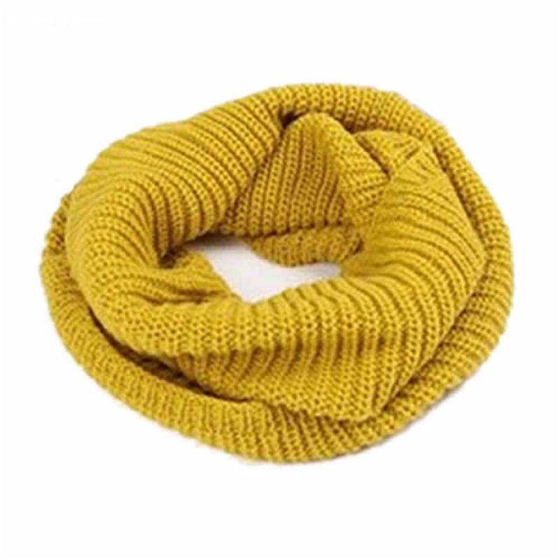 

Unisex Winter Warm Infinity 2 Circle Cable Knit Cowl Neck Long Scarf Shawl Cloak